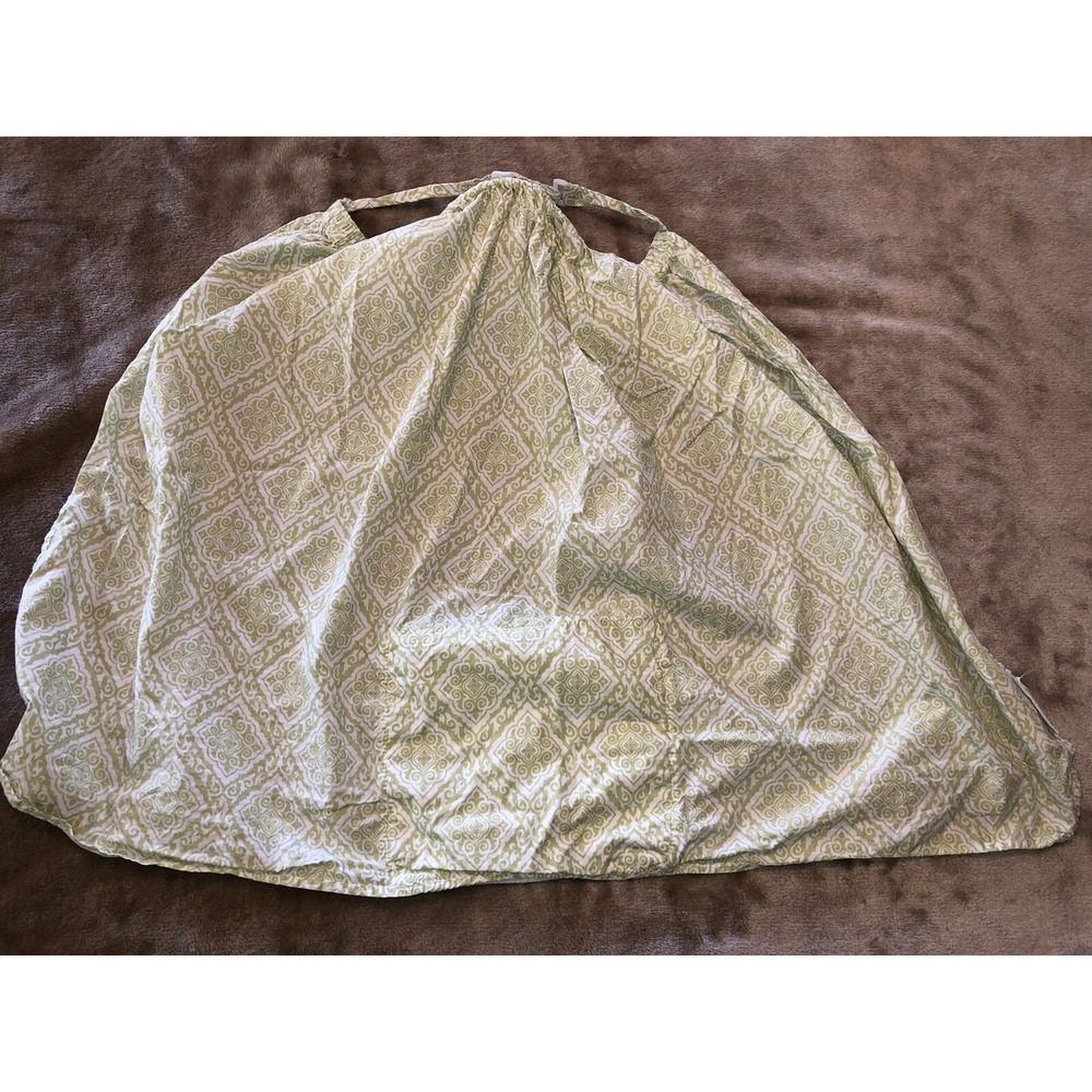 FAO Schwarz Breastfeeding Cover Green white nursing pocket adjustable